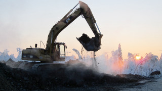 Excavator coal dump sunset military - sunset free wallpaper