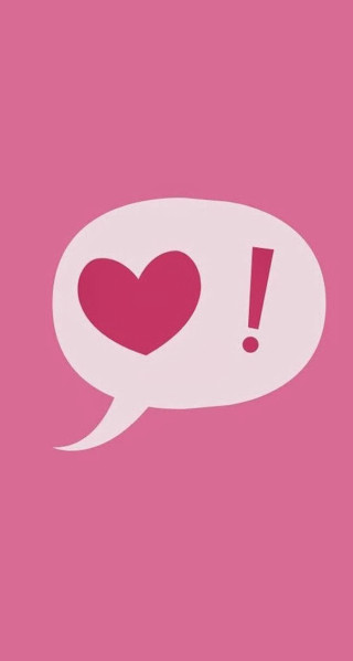 Pink background heart speech bubble - free love wallpaper