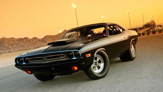 Black car mountains desert sunset 5 - a black car free wallpaper