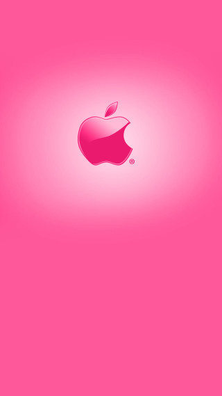Pink apple logo shadow popart - pop art free wallpaper