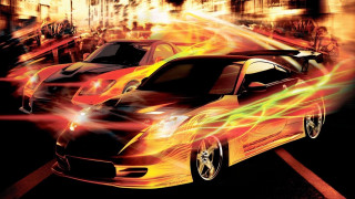 Flaming car street another flaming - a street next free wallpaper