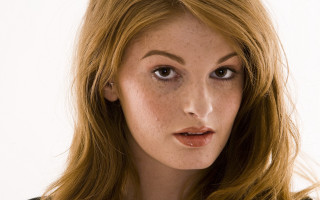 Woman freckled hair freckled eyes 2 - shaded free wallpaper