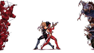 Couple people white background red - underground free wallpaper