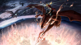 Woman riding horse dragon sky - a woman riding free wallpaper