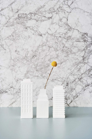 White vase yellow flower white - a marble sculpture free wallpaper