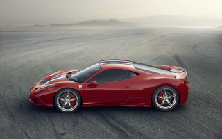 Red sports car driving road 17 - bernardo cavallino free wallpaper