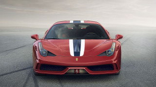 Red sports car driving track - a track free wallpaper