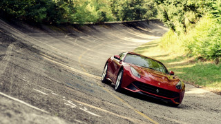 Red sports car forest hill 2 - a road next free wallpaper
