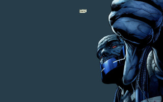 Blue mask black suit red - a red eye free wallpaper