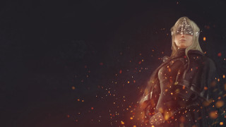 Woman black outfit fire eyes - a black outfit free wallpaper for desktop
