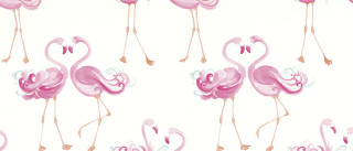 Pink flamingo pattern hearts back - heart free wallpaper