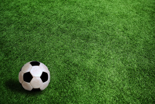 Soccer ball green field black - carles delclaux i free wallpaper