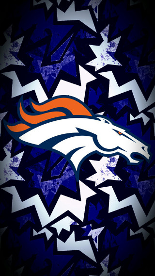 Denver football logo blue background 3 - orange free wallpaper