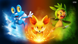 Three cartoon characters flying through - the air together free wallpaper