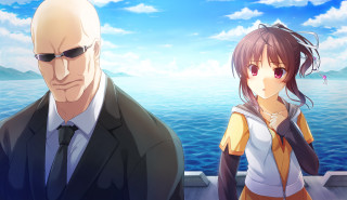 Man woman beach boat suit - a man and a woman free wallpaper