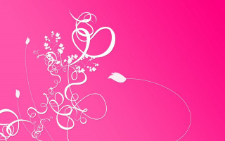 Pink background floral design computer - vector curve free wallpaper