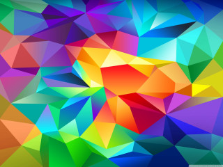 Colorful abstract background triangles blue 5 - center free wallpaper