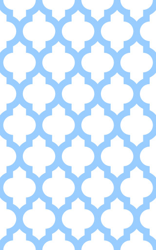 White blue arabesque mosaic circles - blue background free wallpaper