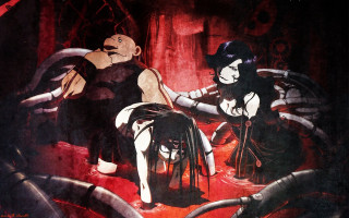 Gothic cyberpunk aya goda red - a red wall free wallpaper