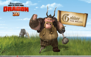 Cartoon character holding sign field - promotional image free wallpaper