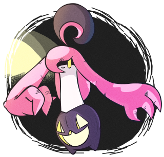 Pink purple cartoon shock moon - spooky free wallpaper