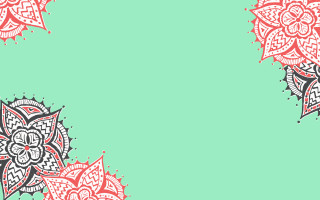 Green background red black pattern - lineart free wallpaper