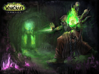 Man green light demon background - a painting of a man free wallpaper