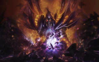 Demonic demon glowing flame orb - orb free wallpaper