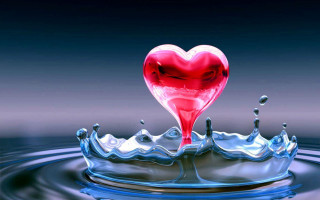Heart shaped object floating water 4 - object free wallpaper