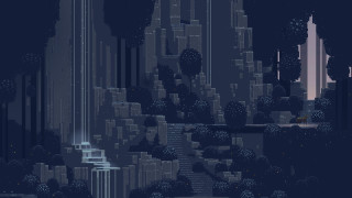 Dark city tall buildings light - a dark city free wallpaper