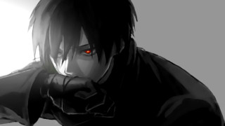 Red eyes black shirt gothic - daryush shokof free wallpaper