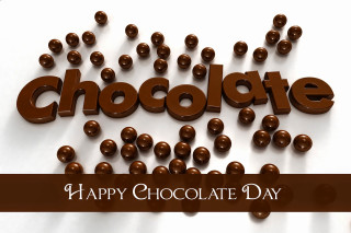 Chocolate happy card heart balls - happy free wallpaper