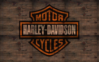 Wooden sign harley davidson logo - a wooden background free wallpaper