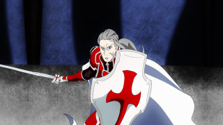 Cartoon knight sword shield sword - his hand and a sword free wallpaper