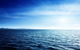 Ocean sky sun horizon land - a large body of water free wallpaper