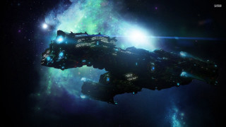 Spaceship galaxy stars bright light - a space ship free wallpaper