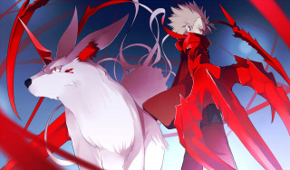 White wolf red hair red - a red cape free wallpaper