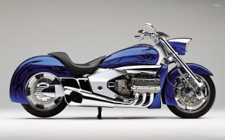 Blue white chrome motorcycle black - this picture free wallpaper