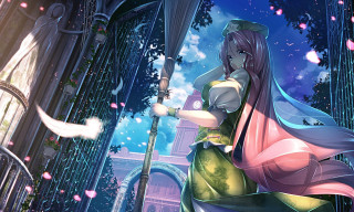 Woman dress sword fantasy sky - column free wallpaper