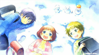 Group people blue background cartoon 3 - sots art free wallpaper