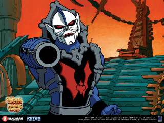 Cartoon character gun red sky - benjamin marra free wallpaper