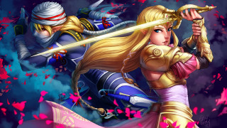 Couple people air swords sky - sword free wallpaper