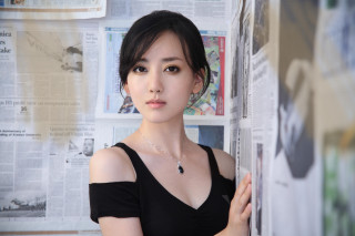 Woman black dress posing picture 21 - a wall free wallpaper for desktop