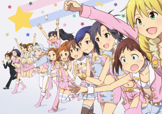 Girls pink outfits stars background - a group of girls free wallpaper