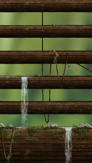 Wooden slat water running green - 2 d game art free wallpaper