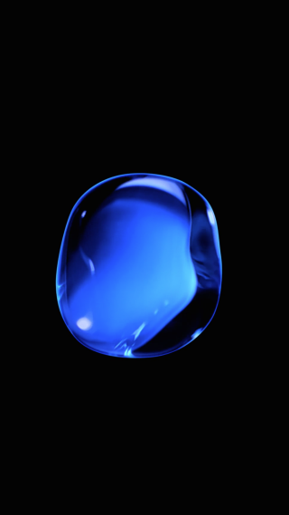 Blue object dark black background 2 - a blue object free wallpaper