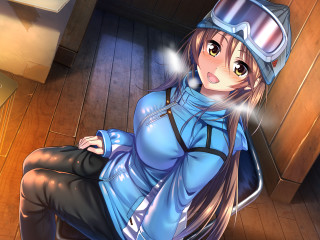 Woman blue outfit sitting chair - a chair in a room free wallpaper
