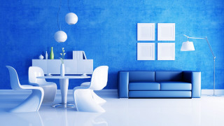 Blue room couch interior design - table free wallpaper