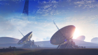 Satellite dishes field grass dirt - craig mullins free wallpaper