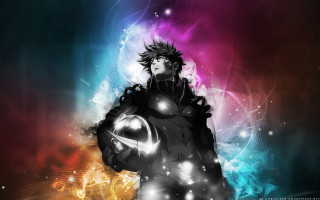 Man black suit glowing light - a black suit free wallpaper
